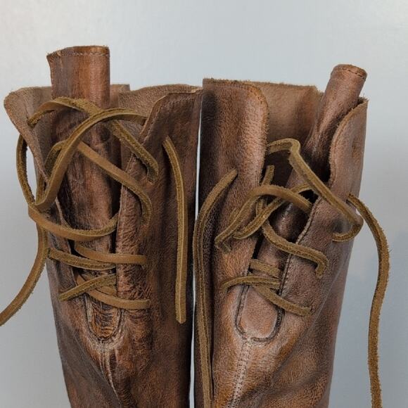 Bed Stu Manchester Knee High Leather Lace Back Boots - Picture 5 of 16